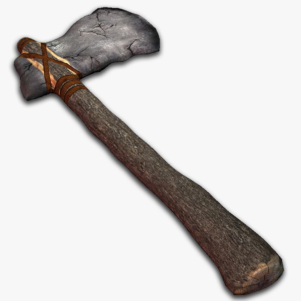 prehistoric stone axe weapon 3d model - Prehistoric Stone Axe by The Freak Factory